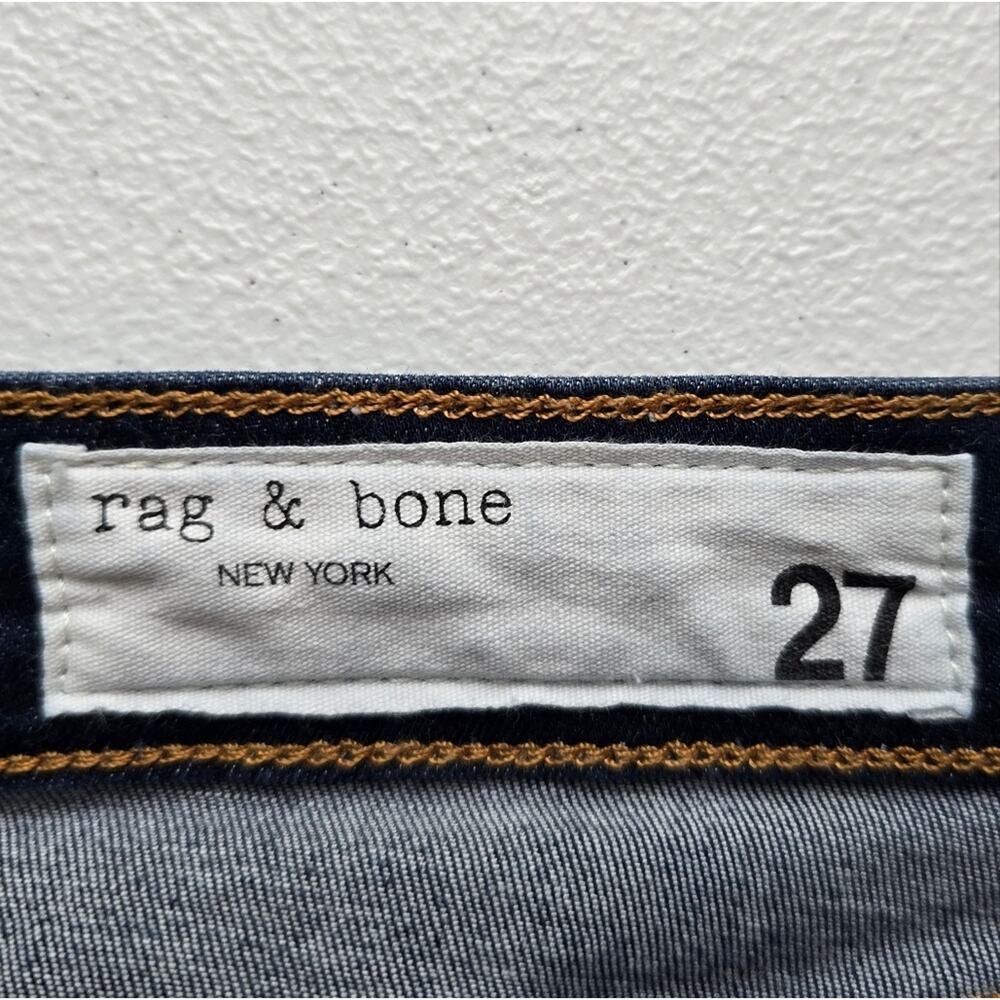 W Rag & Bone Cate Mid Rise Ankle Skinny Dark Blue Jeans Size 27 Selvedge Selvage - Picture 8 of 11
